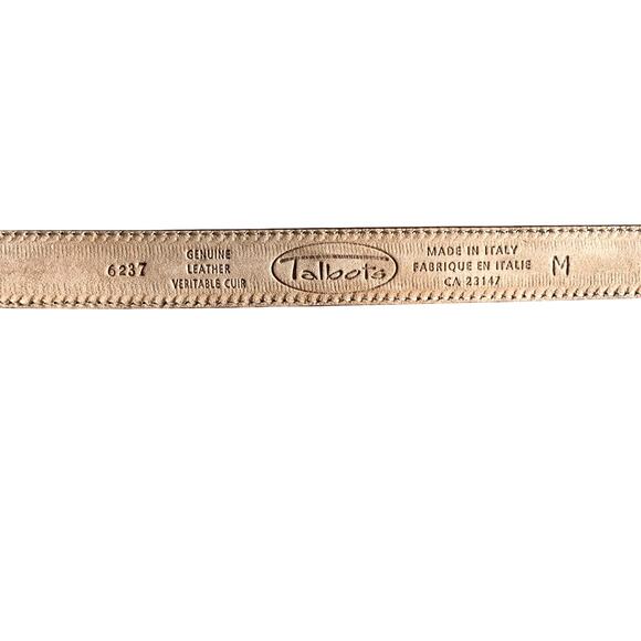 Talbots Ladies Genuine Leather Veritable Cuir Suede Leather Belt Size M NWT - Picture 2 of 5